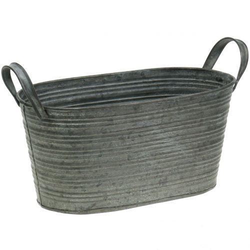 Floristik24 Planter zinc tub 25cm x 13.5cm H12cm