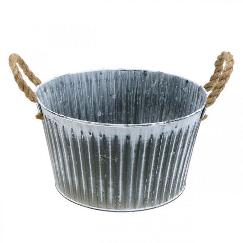 Floristik24 Metal plant bowl, flower bowl, plant pot with handles Ø28cm