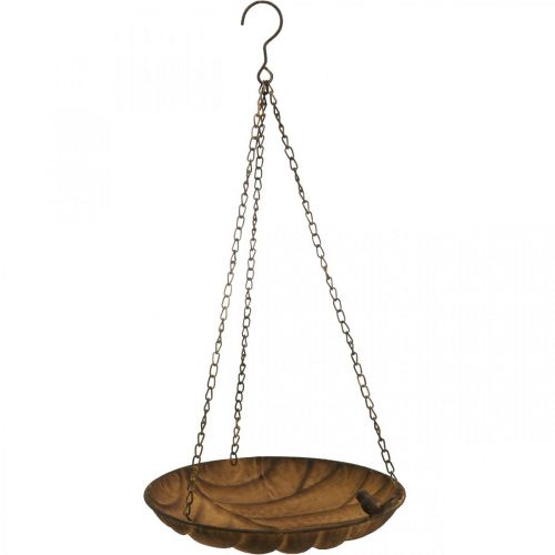 Decorative bowl for hanging rust flowerpot metal L62cm Ø31cm