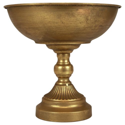 Bowl with foot decorative metal bowl gold Ø25.5cm H24cm