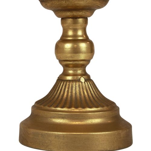 Floristik24 Bowl with foot decorative metal bowl gold Ø25.5cm H24cm
