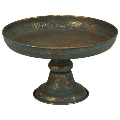 Floristik24 Bowl with foot decorative bowl metal bowl gold Ø29cm H17.5cm