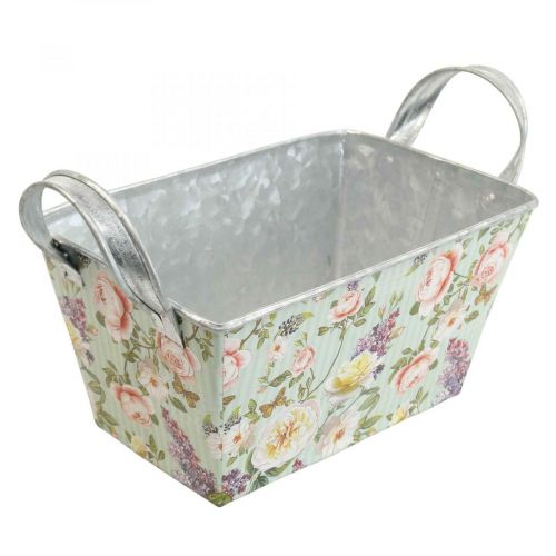 Floristik24 Jardiniere rose planter metal decoration 20×12.5×10cm