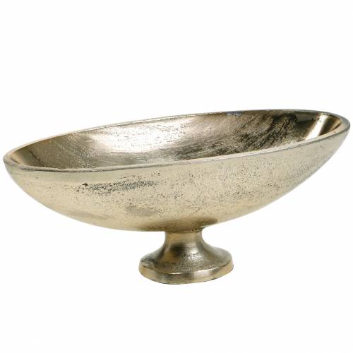 Floristik24 Bowl oval with foot Golden 20.5×8cm