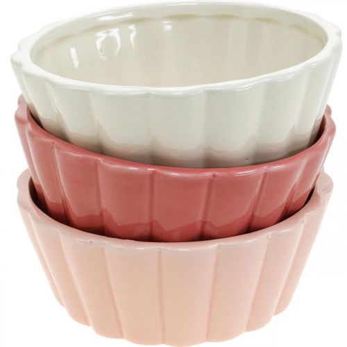 Planter baking pan, cake pan for planting, ceramic pot H5cm Ø12.5cm 3pcs