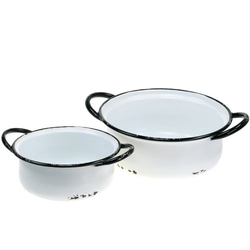 Floristik24 Vintage metal bowls Ø19.5cm - Ø25cm 2pcs