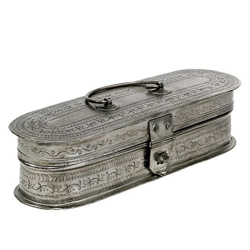 Floristik24 Casket silver 23.5cm x 7.5cm H6.5cm