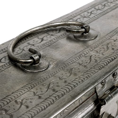 Floristik24 Casket silver square 24cm x 8cm H6cm
