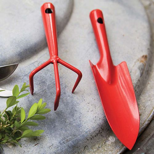 Red Steel Hand Trowel, 20 cm, for Planting | Floristik24.co.uk