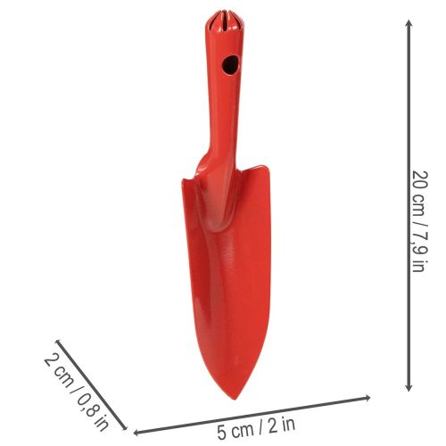 Red Steel Hand Trowel, 20 cm, for Planting | Floristik24.co.uk