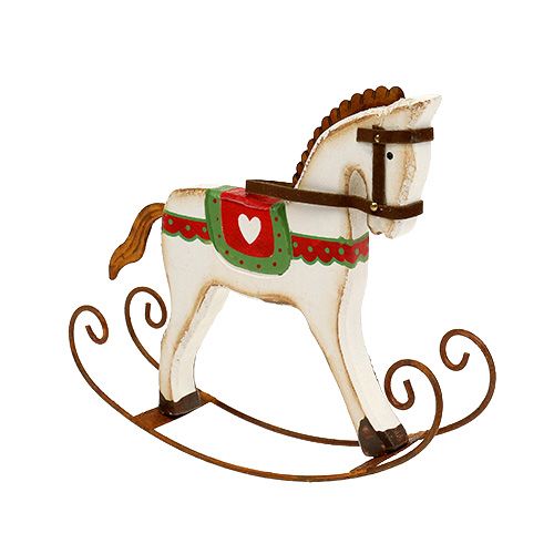 Floristik24 Wooden rocking horse L16cm H13cm