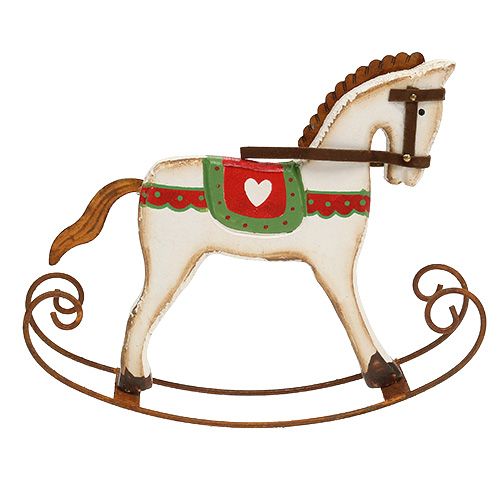 Floristik24 Wooden rocking horse L16cm H13cm