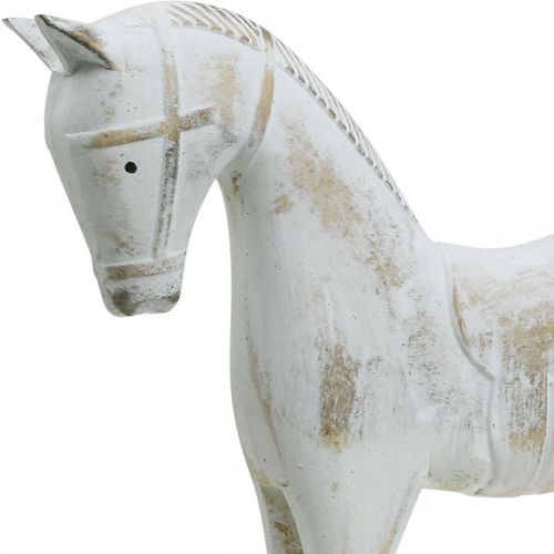 Floristik24 Decorative rocking horse Christmas white brown 37x8x32cm