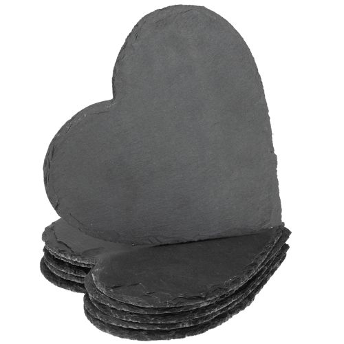 Floristik24 Slate heart decoration heart slate slate plate 20cm 5pcs