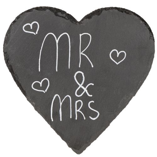 Product Slate heart decoration heart slate slate plate 20cm 5pcs