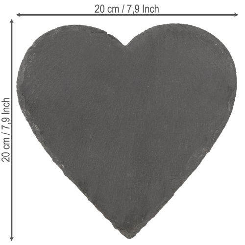 Product Slate heart decoration heart slate slate plate 20cm 5pcs