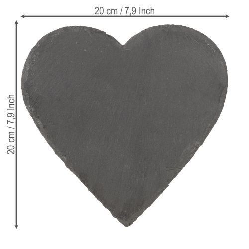 Product Slate plate decorative heart slate slate heart 20cm 1 pc
