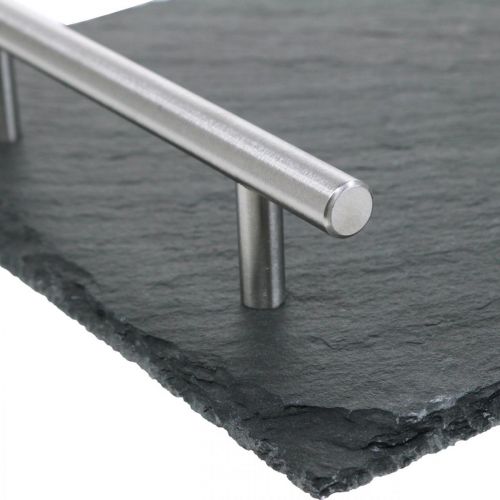 Product Slate platter with handles, decorative tray, serving plate 30x20cm