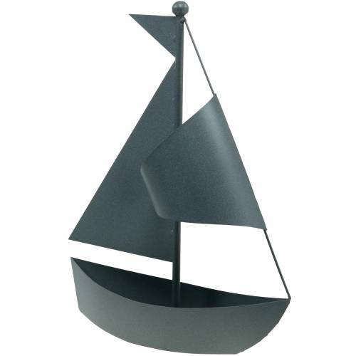 Floristik24 Sailboat for planting metal 44cm × 34cm