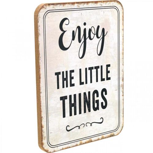 Product Vintage wooden sign saying decorative signs assorted 20×15cm 2pcs