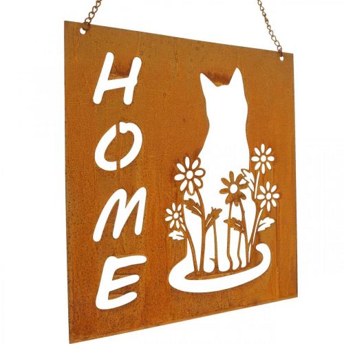 Product Metal sign patina, sign for hanging cat dog sorted 2pcs