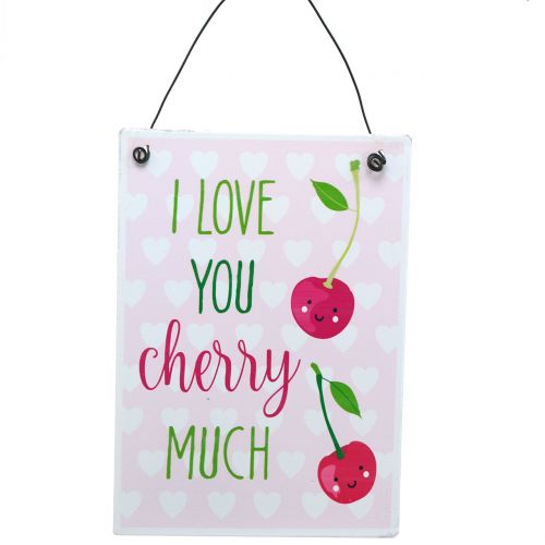 Product Hanging sign "Cherry" 17cm x 12cm 4pcs