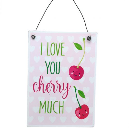 Hanging sign "Cherry" 17cm x 12cm 4pcs