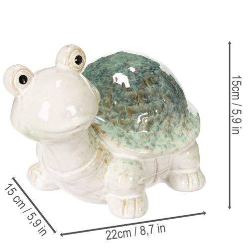 Product Ceramic turtle figurine as an eye-catcher in the living area, decorative figure, 22cm