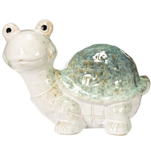 Product Ceramic turtle figurine as an eye-catcher in the living area, decorative figure, 22cm