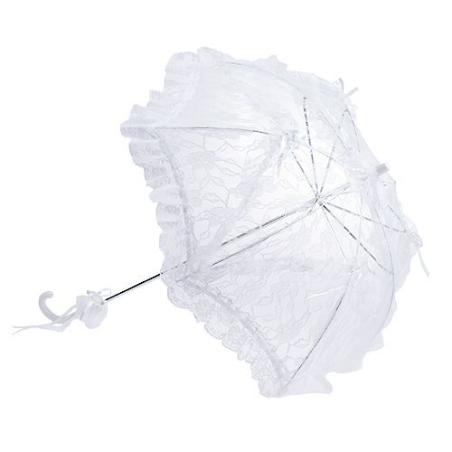 Floristik24 Umbrella with lace white Ø60cm L80,5cm
