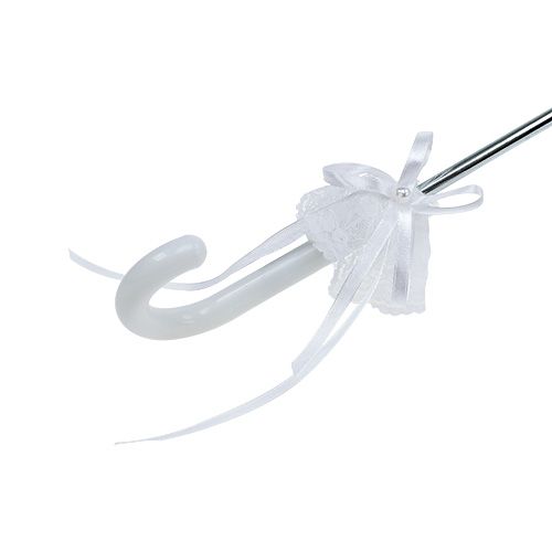 Floristik24 Umbrella with lace white Ø60cm L80.5cm