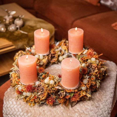 Floristik24 Gypsophila artificial flowers gypsum herb orange L30cm 6pcs in bunch
