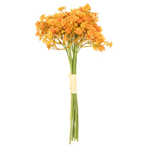 Artificial Orange Gypsophila Stems for Floral Arrangements, 30cm, Set of 10 | Floristik24.co.uk