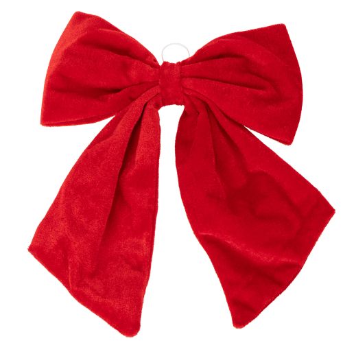 Red Decorative Bows for Christmas, Set of 3, 28cm