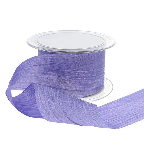 Floristik24 Ribbon lilac crash 50mm 20m