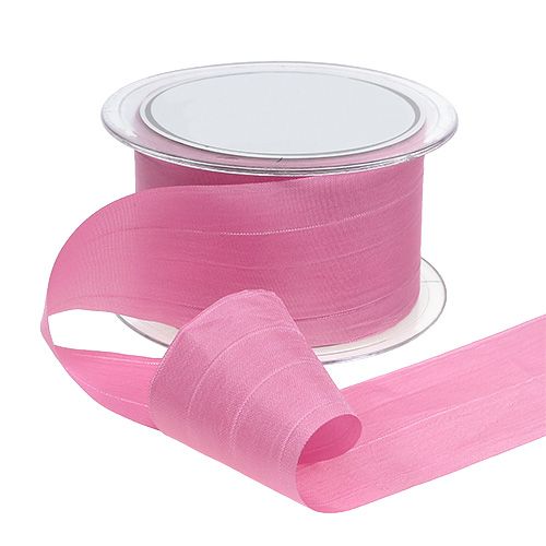 Floristik24 Ribbon pink &quot;Crash&quot; 50mm 20m