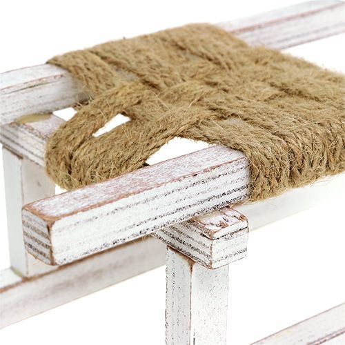 Floristik24 Wooden sled white 28cm x 11cm x 11cm 1pc