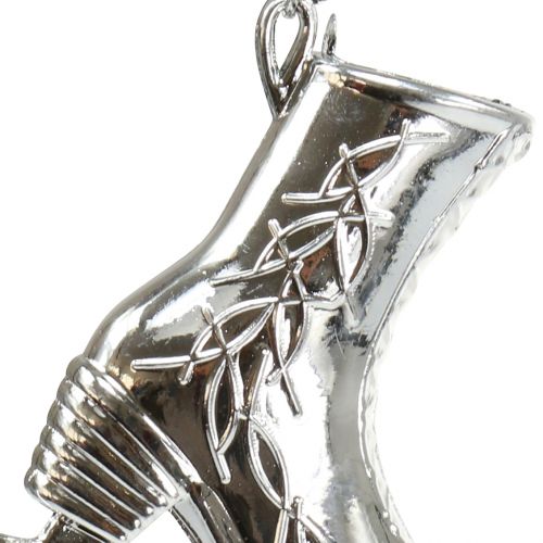 Floristik24 Ice skate silver 10cm 16 pcs