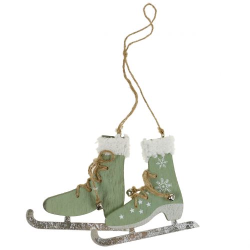 Floristik24 Ice skate pair Mint 13x11,5cm 2pcs