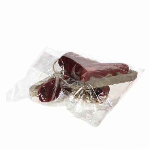 Product Christmas tree decoration pair of ice skates red 10cm x 9cm