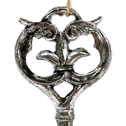 Floristik24 Key silver 10cm ass. 6st