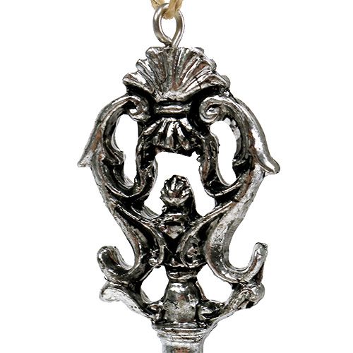 Floristik24 Key silver 10cm ass. 6st