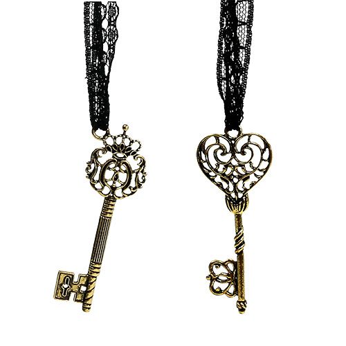 Floristik24 Hanging key 7cm gold, antique 2 pcs