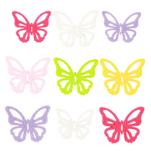 Product Felt butterflies colorful – Spring decorative butterflies 6 colors 4cm 72 pcs