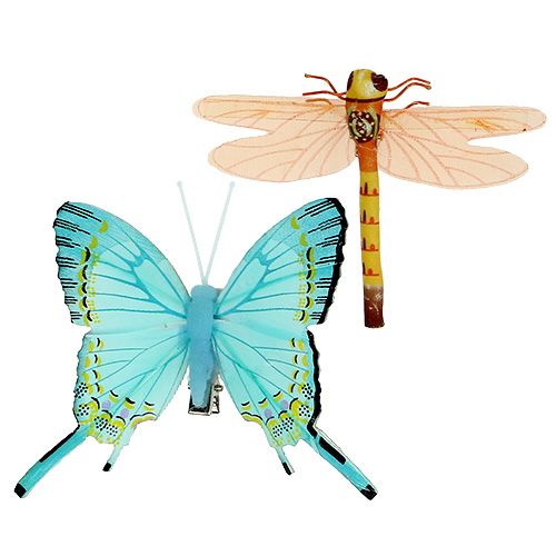 Product Butterfly and dragonfly with clip assorted 6pcs