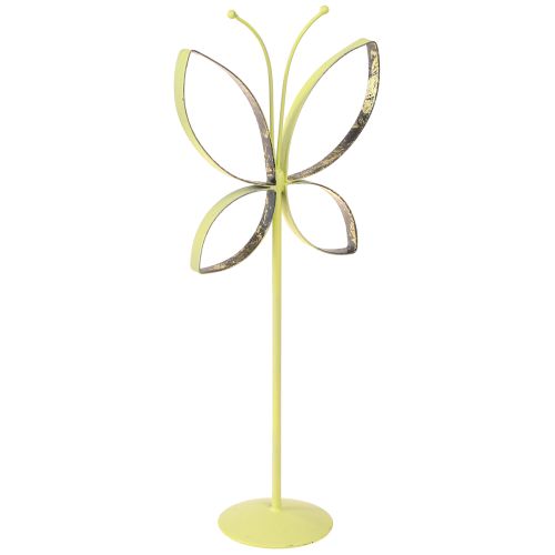 Floristik24 Butterfly Metal Decoration Stand Green Gold H29cm 2 Pcs