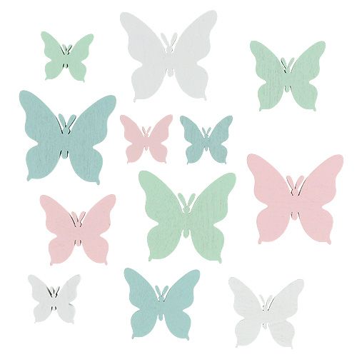Floristik24 Butterfly 3cm - 5.5cm pastel mix 36pcs