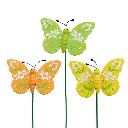 Product Butterfly assorted 6cm L25cm 15pcs