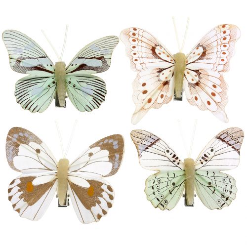 Floristik24 Butterfly on the clip 8cm 8pcs