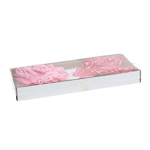 Floristik24 Butterfly 9,5cm Pink 12pcs